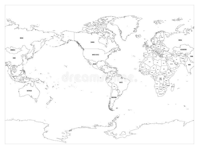 Blank Map Of The World Continents To Label