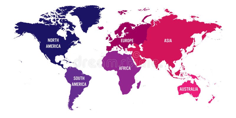 World Map Continent Stock Illustrations 291 465 World Map Continent Stock Illustrations Vectors Clipart Dreamstime