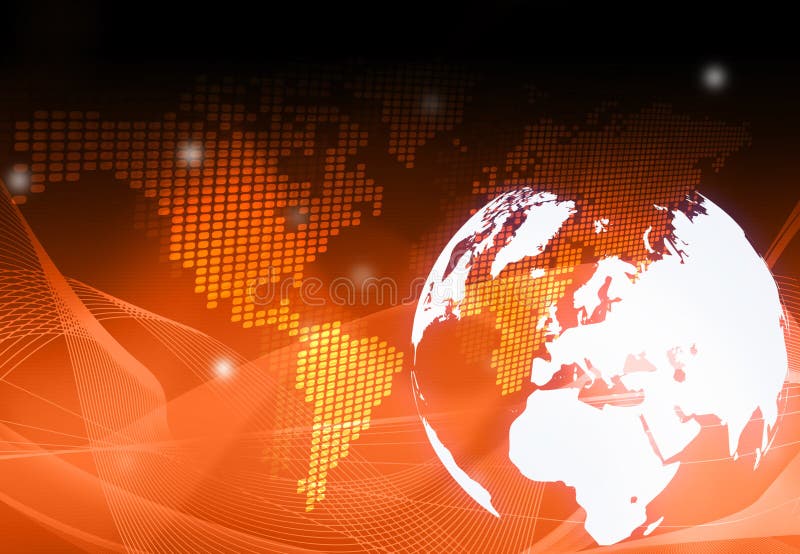 World map - Europe map royalty free illustration