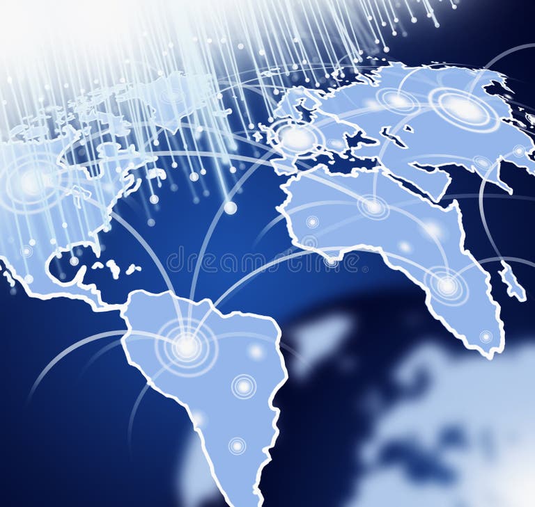 Optic Fibre World Map Stock Illustrations 60 Optic Fibre World Map