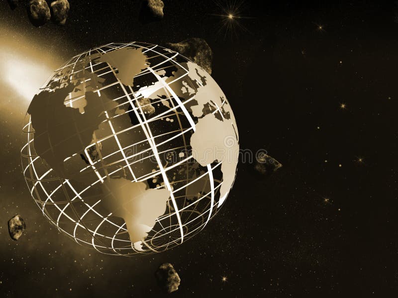 world map on grid stock illustration illustration of binary 599676