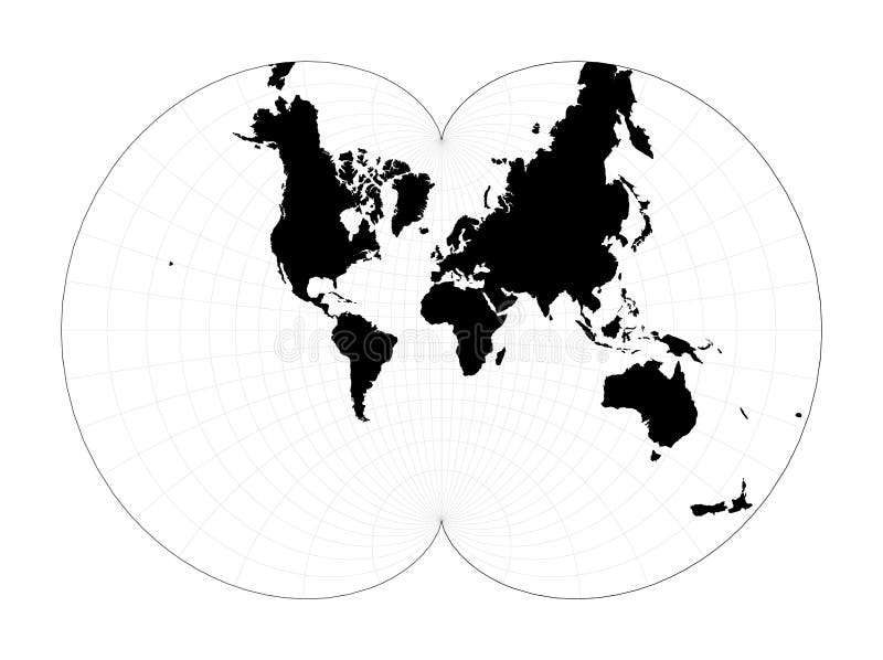 World Map With Latitude Lines Stock Vector Illustration Of August America
