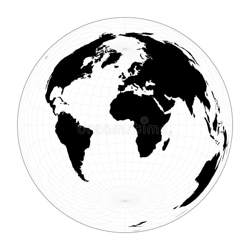 World Map With Longitude Lines Stock Vector Illustration Of Earth Creative
