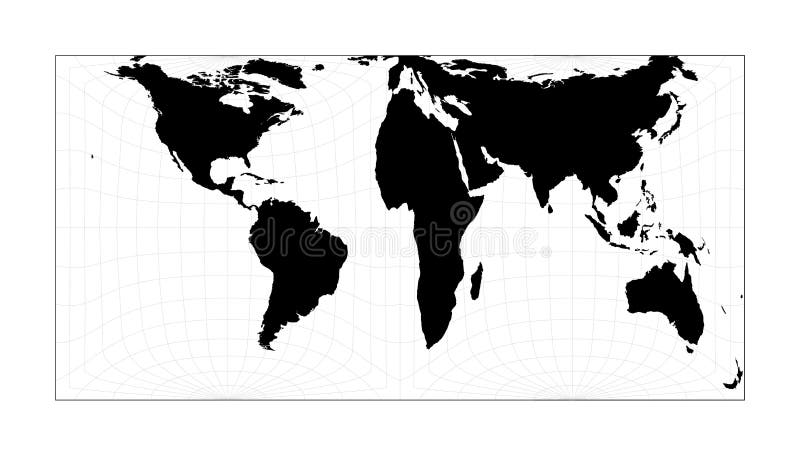 World Map With Longitude Lines Stock Vector Illustration Of Citizen International