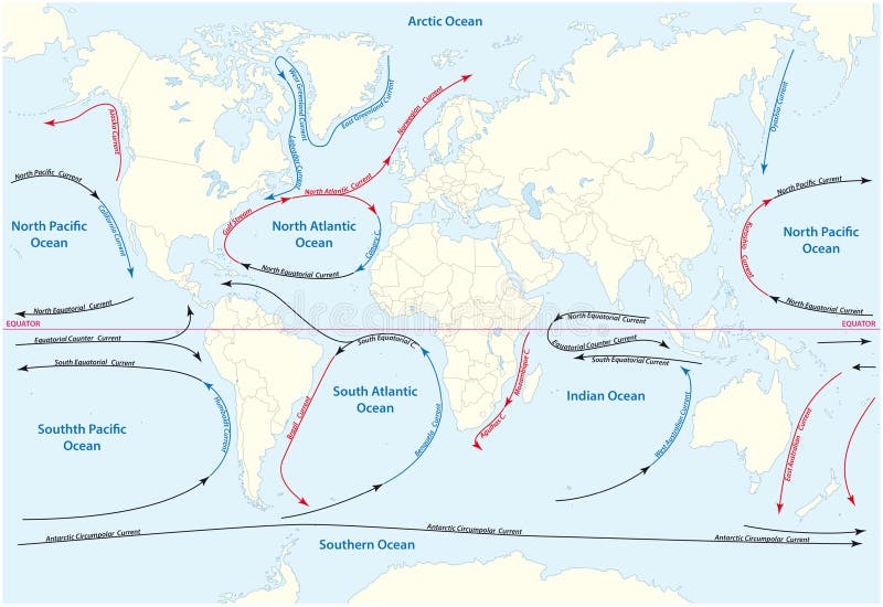 ocean currents map for kids