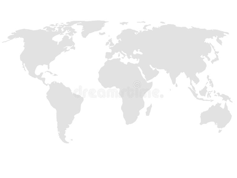Mapa of the world in gray in white background and land gray. Mapa of the world in gray in white background and land gray