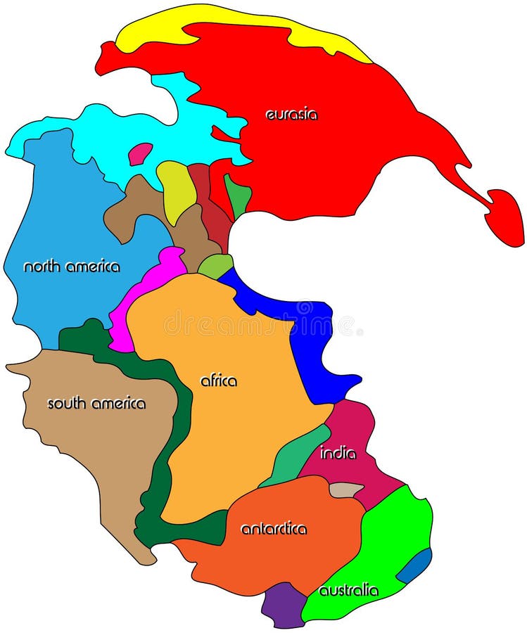 World map of Pangaea