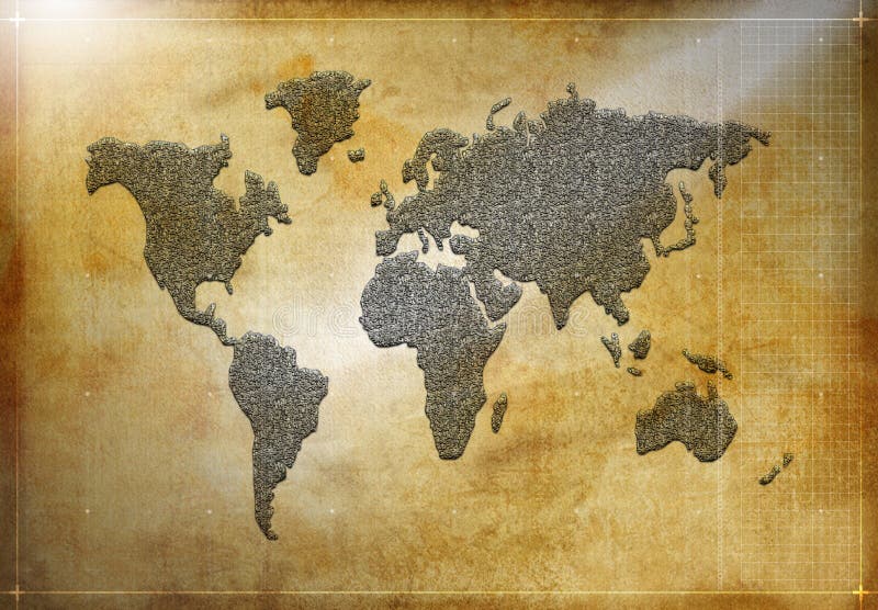 World map silhouette stock illustration. Illustration of global - 12932340