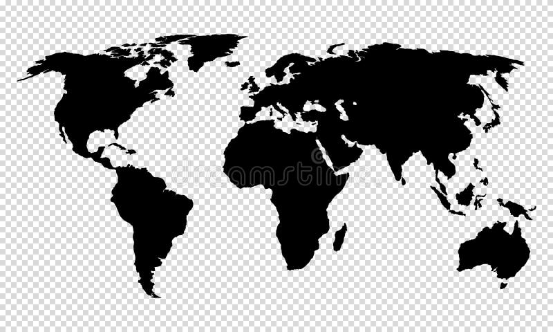 World Map on Transparent Background Stock Vector - Illustration of ribbon,  blank: 168511433