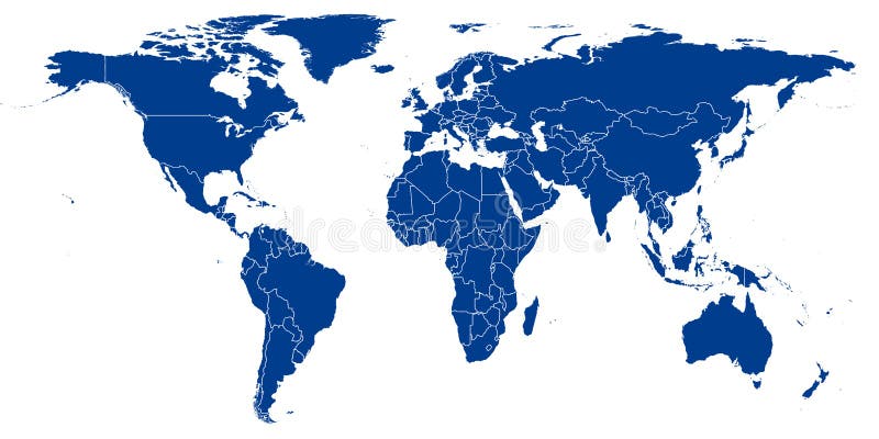 Bản đồ thế giới nguyên bản được thiết kế với màu xanh dương đầy tinh tế và trẻ trung. Đây sẽ là hình ảnh phù hợp để hiển thị sự đa dạng của thế giới.