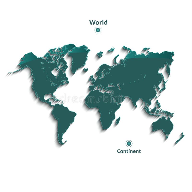 World Map White Background Stock Vector Illustration Of Label 115296103