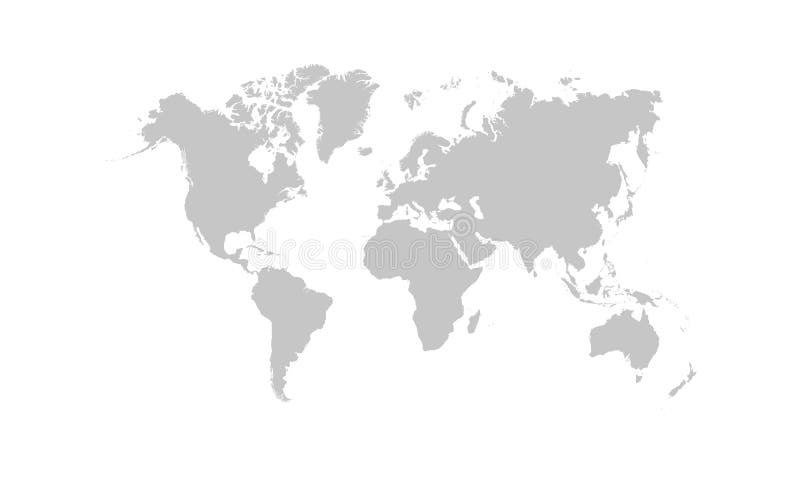 World Map On White Background Stock Vector Illustration Of Global