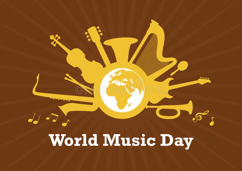 World Music Day with Musical Instruments Vector Stock Vector
