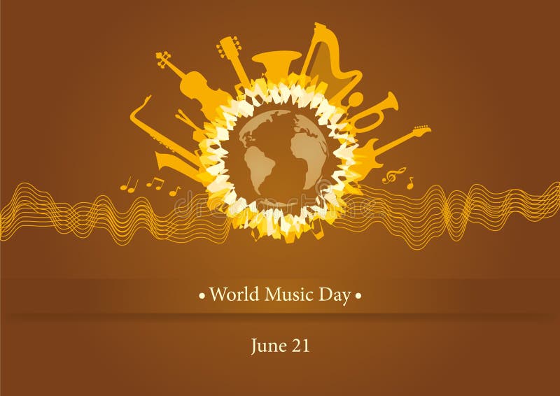 World Music Day with Musical Instruments Vector Stock Vector