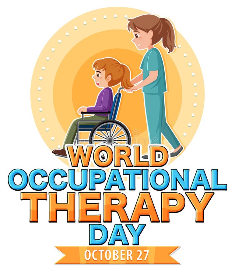 World Occupational Therapy Day Text Banner Design Stock Vector