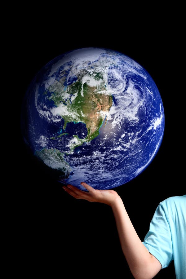 World In The Palm Of Your Hands - Planet Earth Stock Image ...