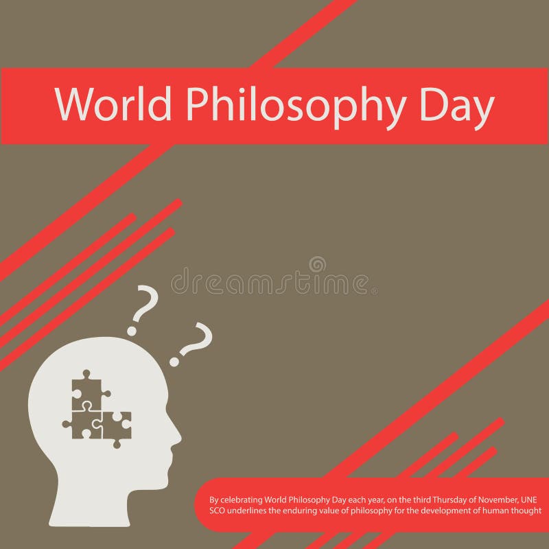 World Philosophy Day stock illustration