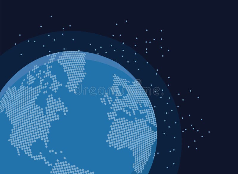 Planet earth universe scene royalty free illustration