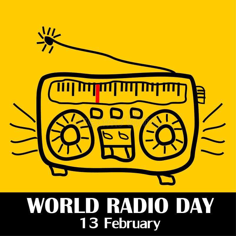 World radio day, 13 february vector illustration World radio day, 13 february vector illustration