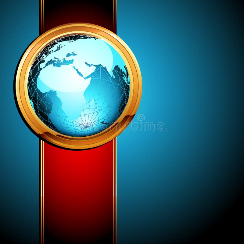 World with ribbon royalty free illustration World with ribbon royalty free illustration