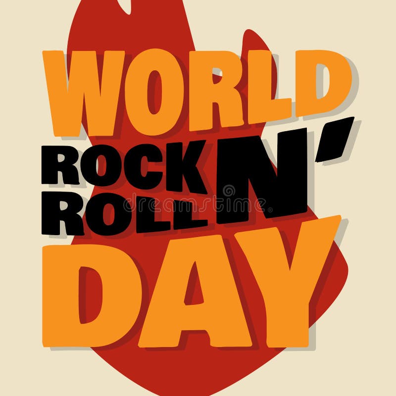 World Rocknroll Day stock vector. Illustration of stripe 90423667