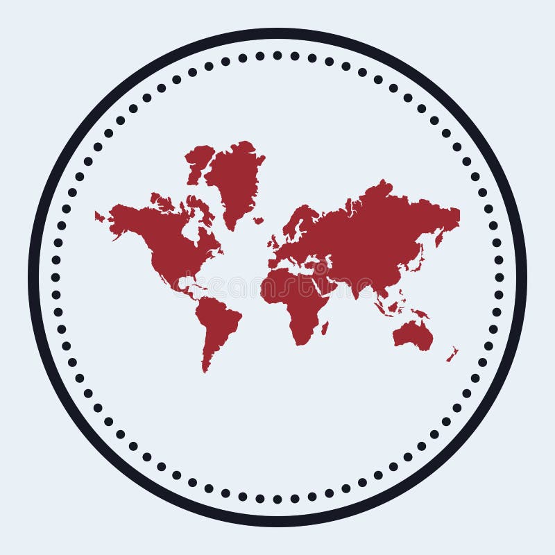 The World round stamp. royalty free illustration