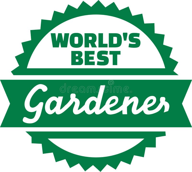 World`s best gardener stock vector. Illustration of symbol - 107207635