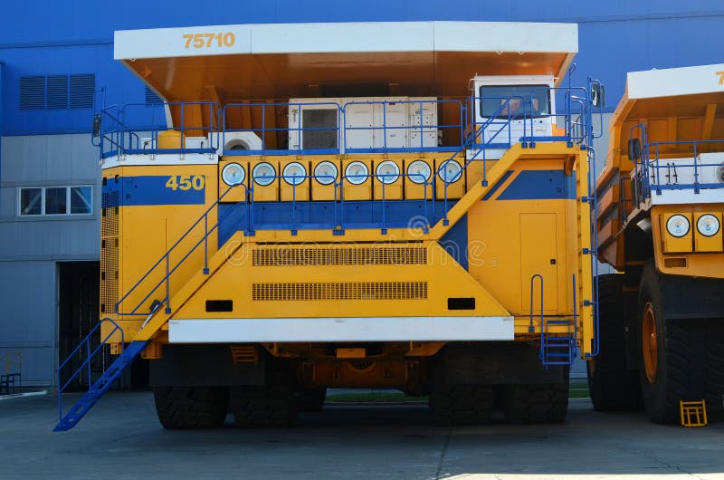 The world`s biggest truck with electric drive system consisting of four electric motors. stock photography