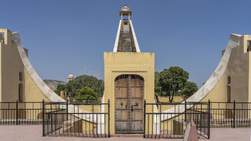 The world\'s largest ancient sundial Samrat Yantra at the Jantar Mantar Observatory.