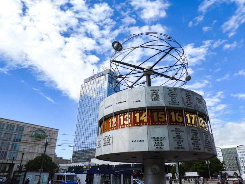 World Time Clock in Alexanderplatz, Berlin, Germany royalty free stock photos World Time Clock in Alexanderplatz, Berlin, Germany royalty free stock photos