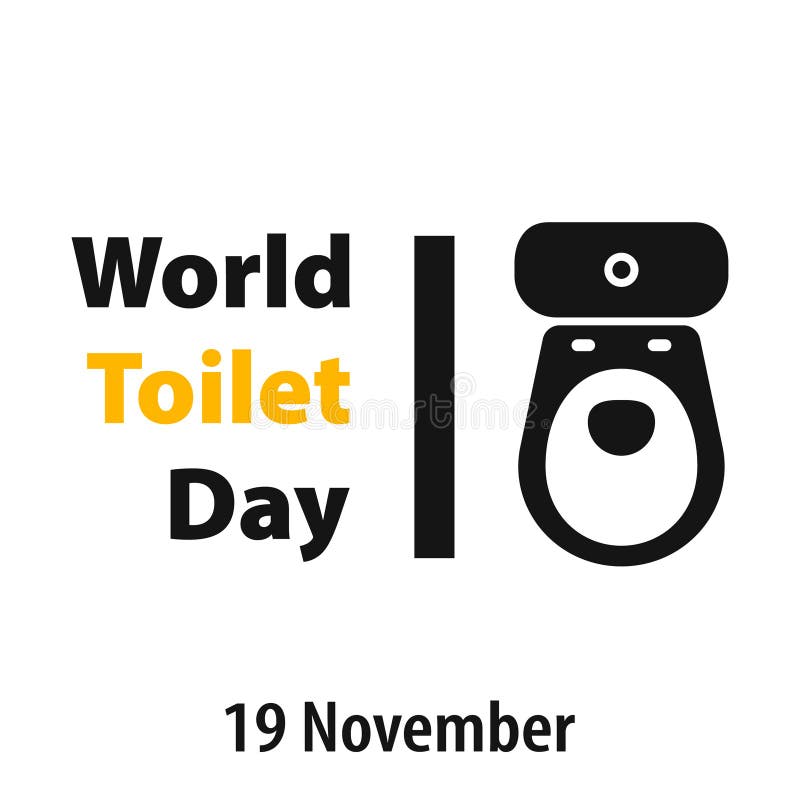 World Toilet Day design stock illustration