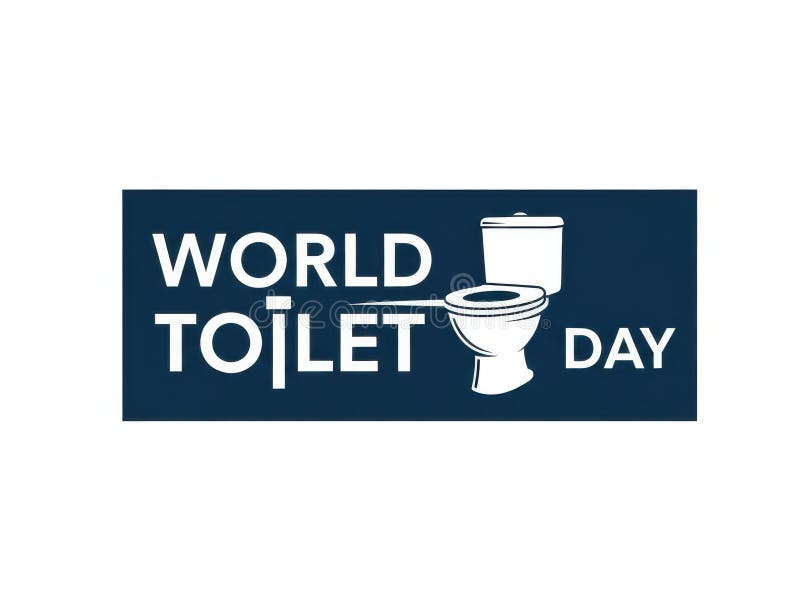 World toilet day logo isolated on white background stock illustration