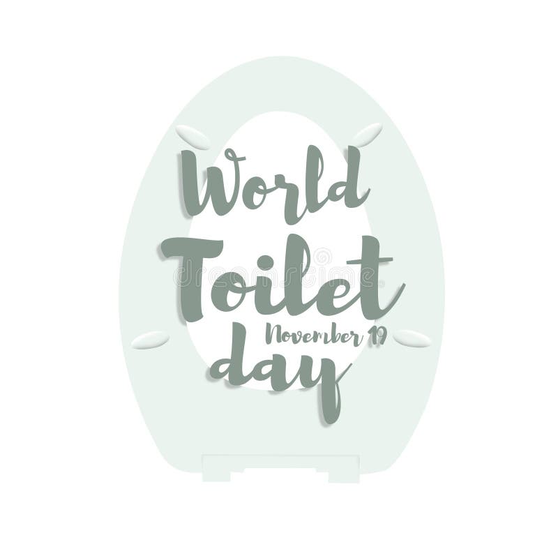 World toilet day, november 19 stock illustration