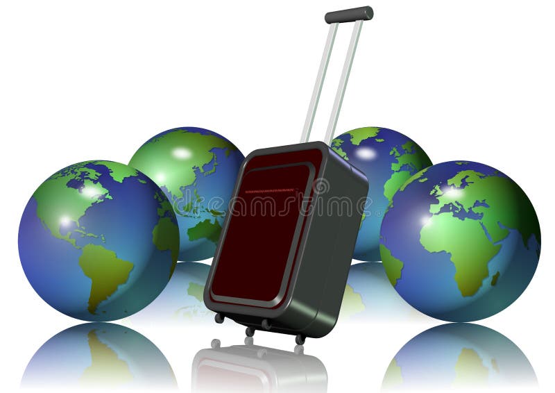 World traveler vector illustration