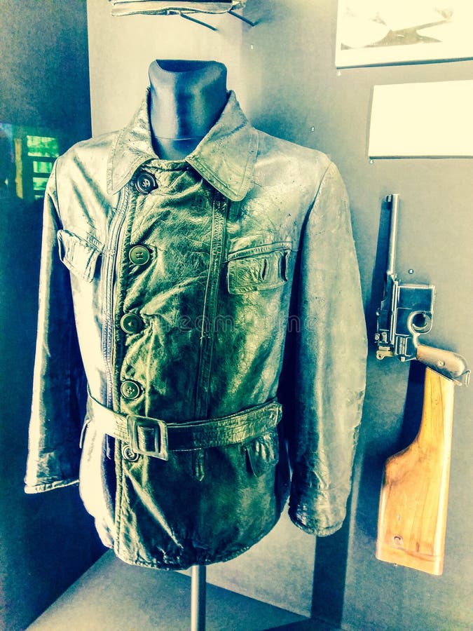 World War II Military Commander Leather Jacket Editorial Photo Image