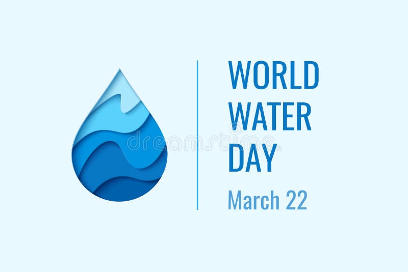 World Water Day - vector waterdrop concept