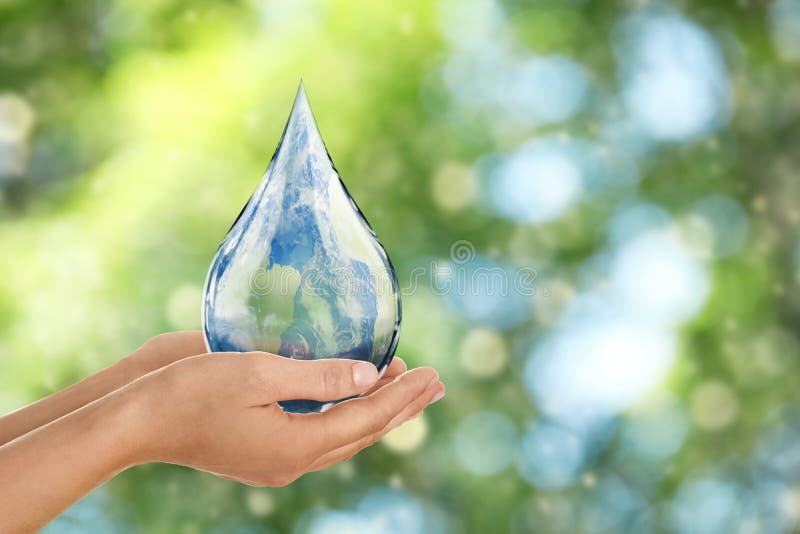 World Water Day. Woman Holding Icon of Drop with Earth Image Inside on Blurred Green Background, Closeup Stock Photo - Image of ocean, holding: 247542886 World Water Day. Woman Holding Icon of Drop with Earth Image Inside on Blurred Green Background, Closeup Stock Photo - Image of ocean, holding: 247542886