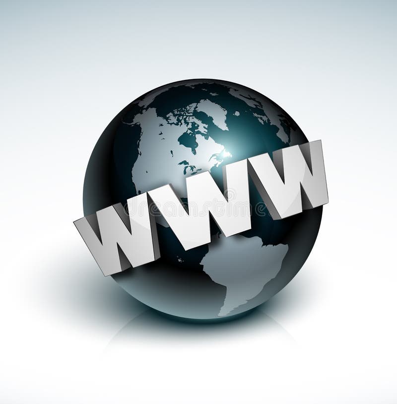 World Wide Web Around Globe Stock Vector - Image: 15931997