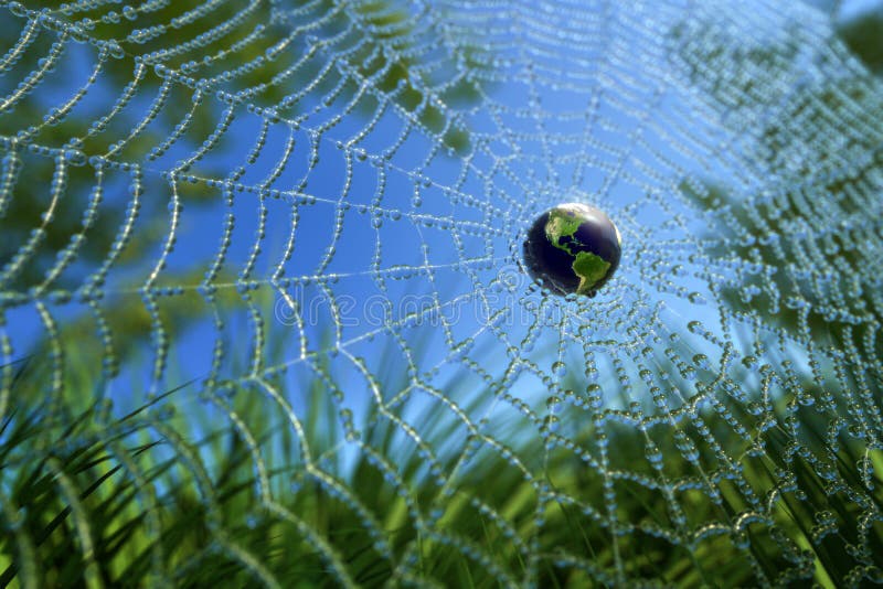 World in Wide Web (WWW concept) or Green Environment. World wide web computer illustrations