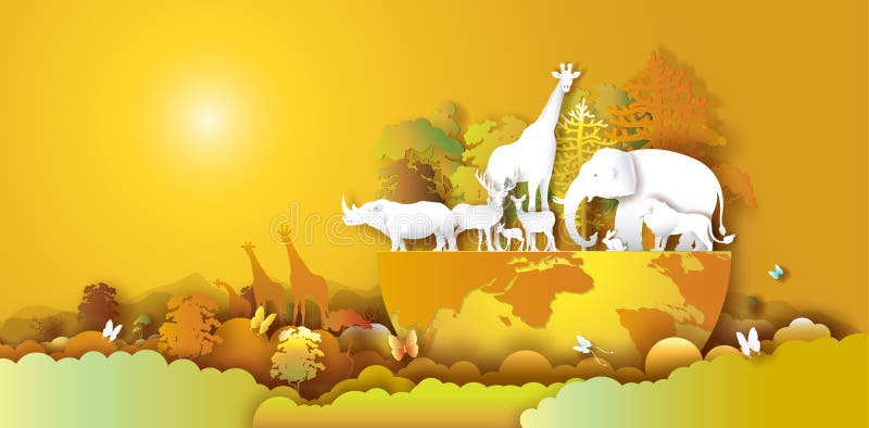 World Wildlife Day with Animals in Autumn Forest Environment Stock  Illustration - Illustration of environmental, forest: 230795725