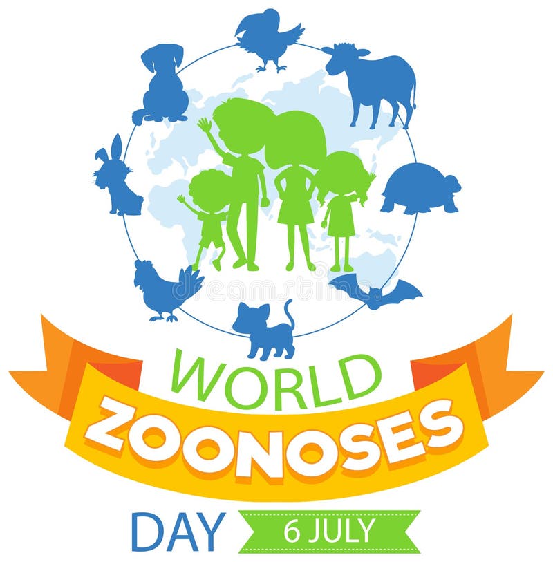 World zoonoses day banner design royalty free illustration