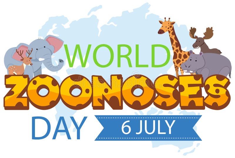 World zoonoses day banner design royalty free illustration