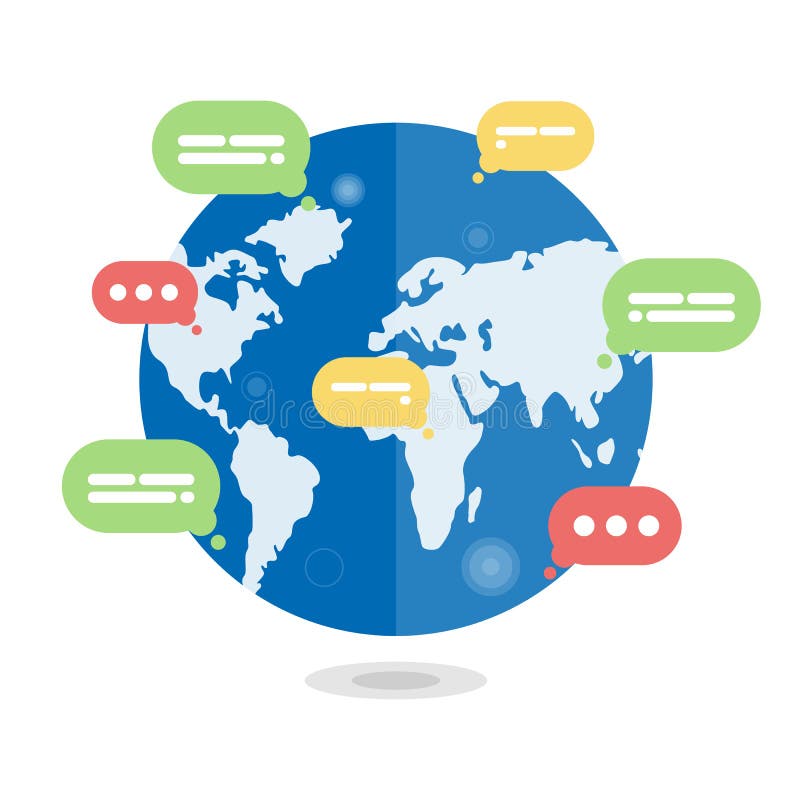 Worldwide Communication Concept. Stock Vector - Illustration of