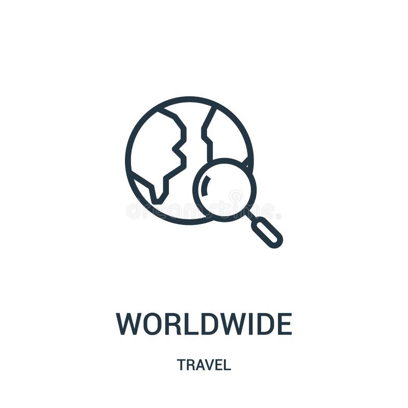Worldwide Icon Vector From Travel Collection Thin Line Worldwide