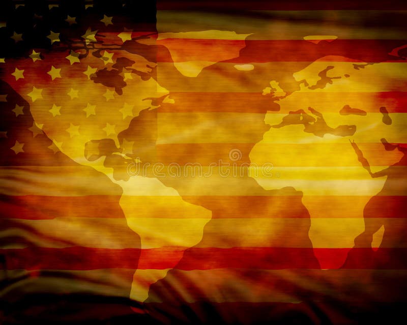 Worn American flag stock illustration