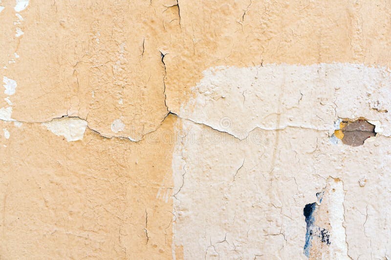 Worn concrete white, orange concrete wall texture background. Shabby paint