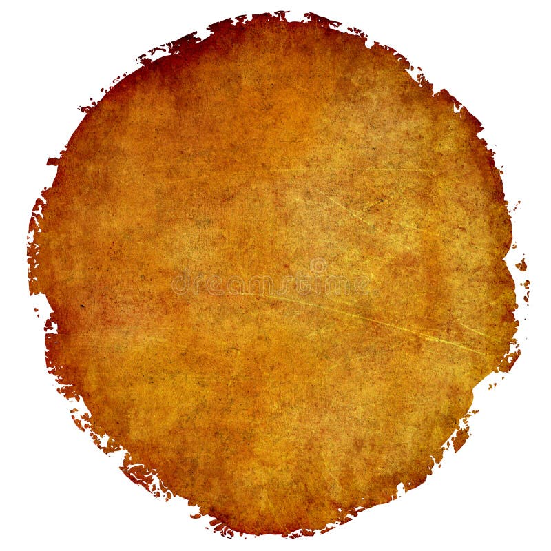 Frayed and distressed brown leather disc. Frayed and distressed brown leather disc