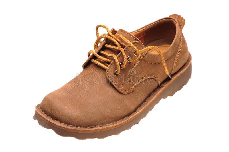 Worn leather shoe stock image. Image of close, walk, used 24202539