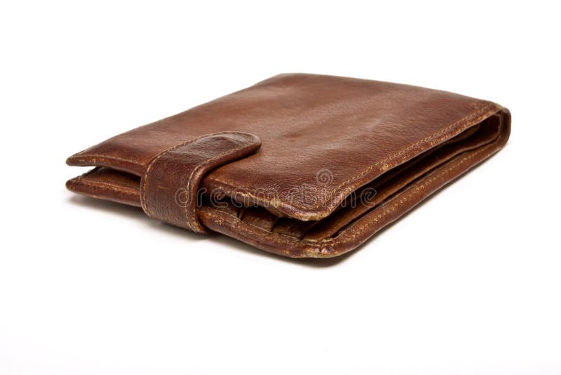 Worn Leather Wallet stock image. Image of business, background 14265991