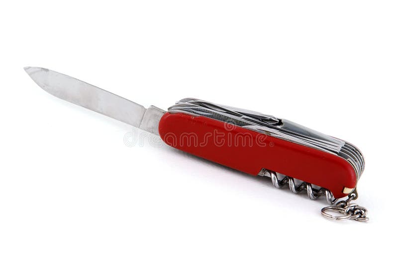 Red Knife On White Background Stock Photo 636641347